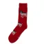 ShuttleSocks Adult Black And White Spaniel Socks - Red - Size 8-12
